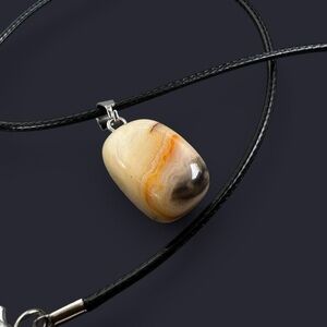 Crazy Lace Agate Pendant Necklace